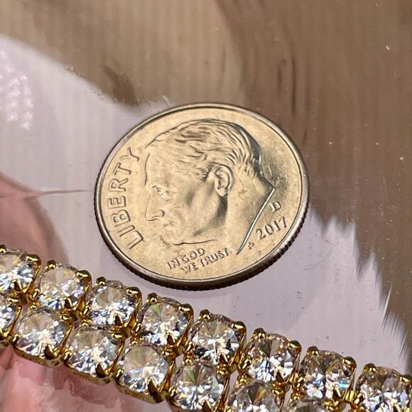 Clearance‼️10ct Swarovski Double MATRIX BRACELET. 18 over silver. - Picture 7 of 10